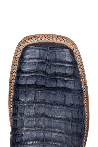 R. Watson Caiman Belly Cowboy Boots - Blue Jean