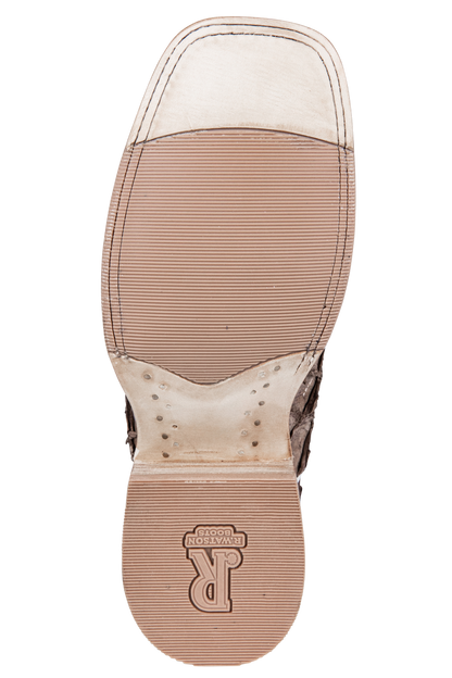 R. Watson Matte Pirarucu Cowboy Boots - Saddle