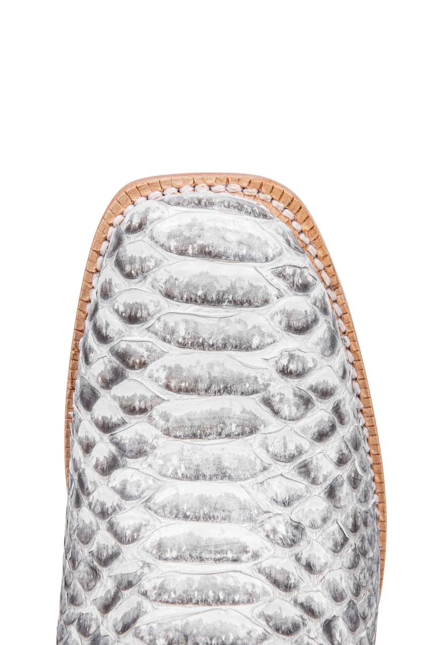 R. Watson Python Cowgirl Boots - White
