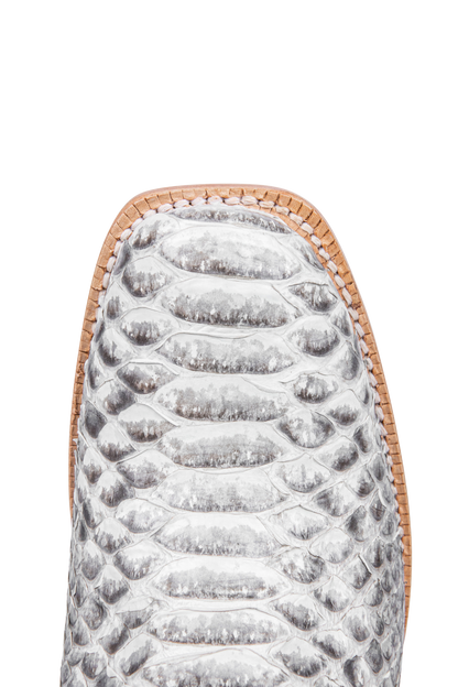R. Watson Python Cowgirl Boots - White