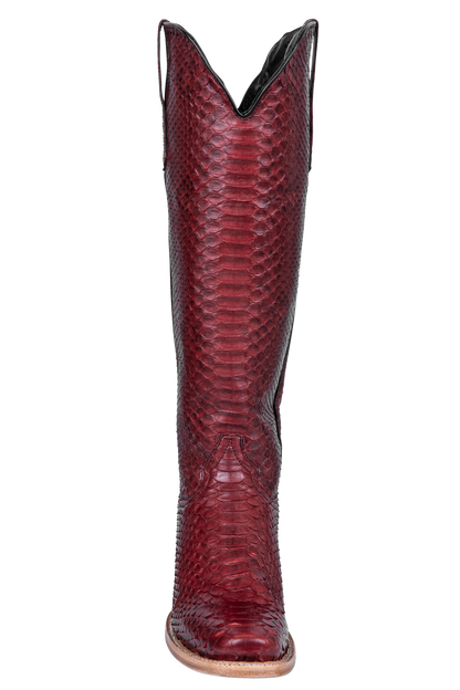 R. Watson Python Cowgirl Boots - Red