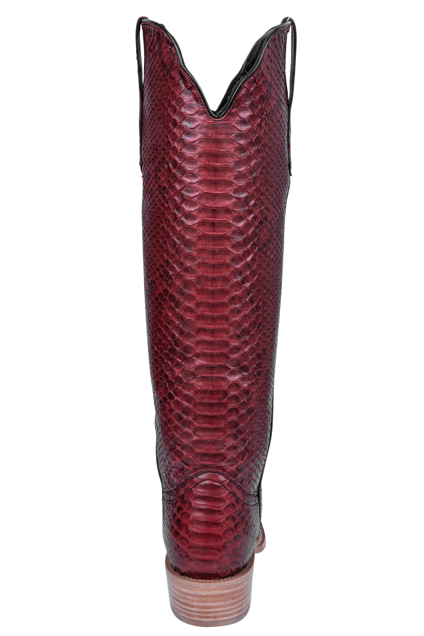 R. Watson Python Cowgirl Boots - Red