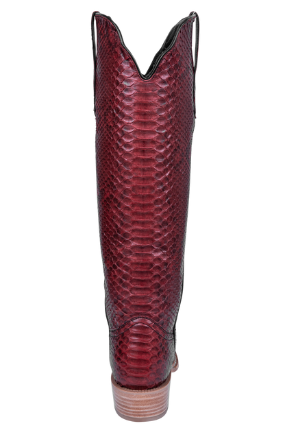 R. Watson Python Cowgirl Boots - Red