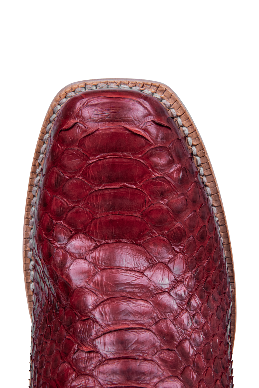 R. Watson Python Cowgirl Boots - Red