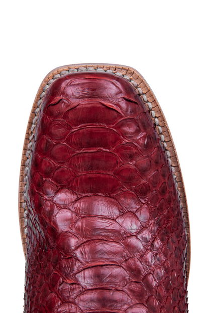 R. Watson Python Cowgirl Boots - Red