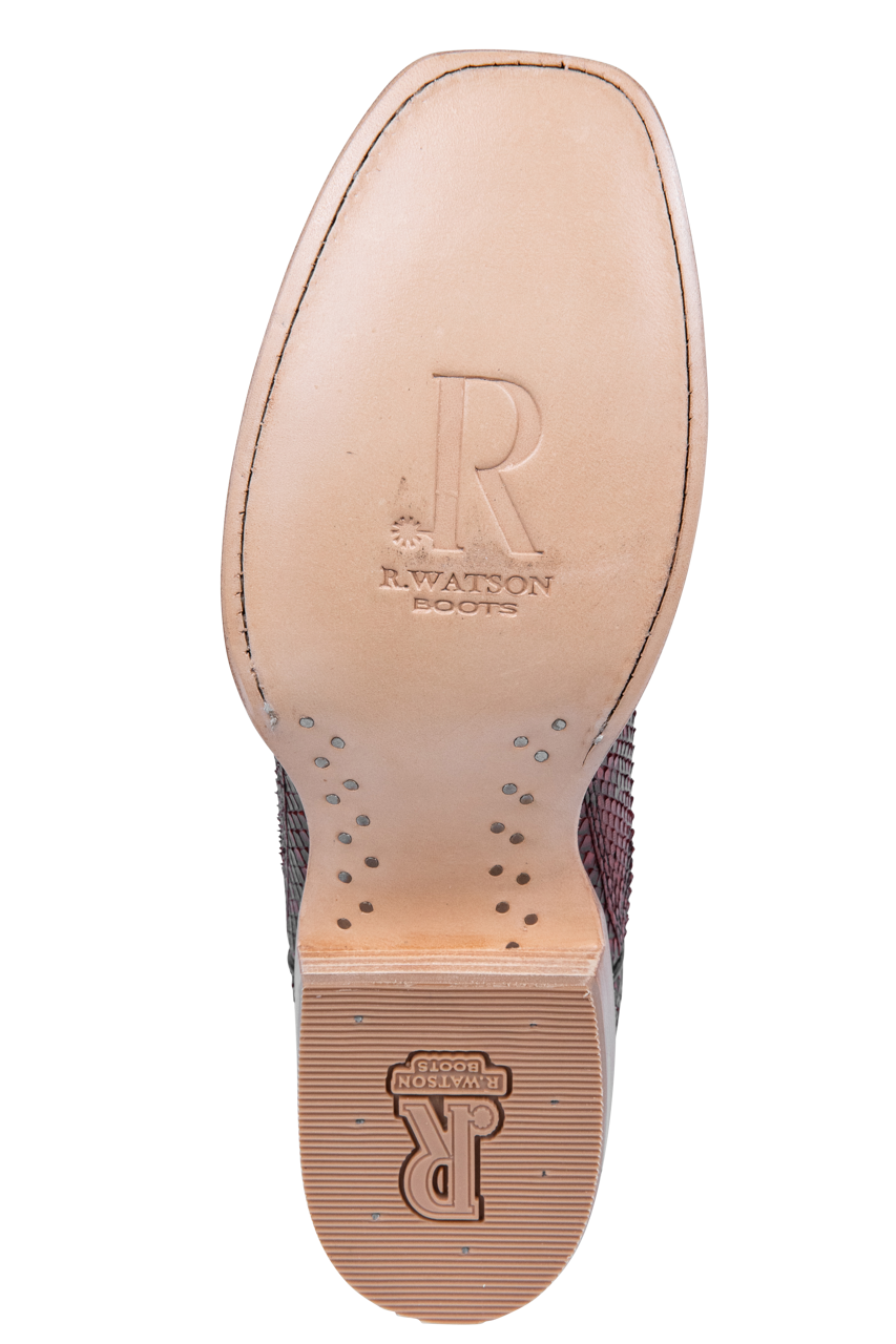R. Watson Python Cowgirl Boots - Red