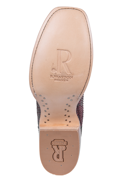 R. Watson Python Cowgirl Boots - Red