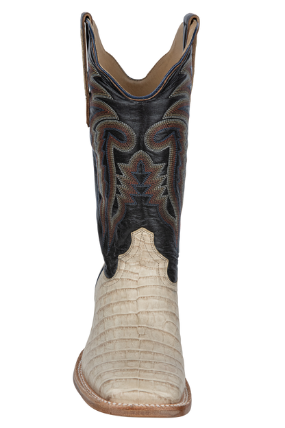 R. Watson Caiman Belly Cowboy Boots - Saddle