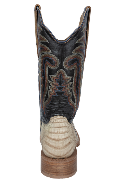 R. Watson Caiman Belly Cowboy Boots - Saddle