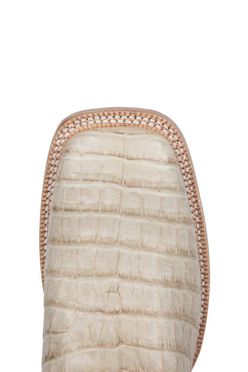 R. Watson Caiman Belly Cowboy Boots - Saddle