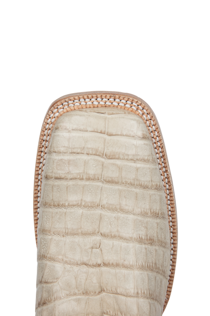 R. Watson Caiman Belly Cowboy Boots - Saddle