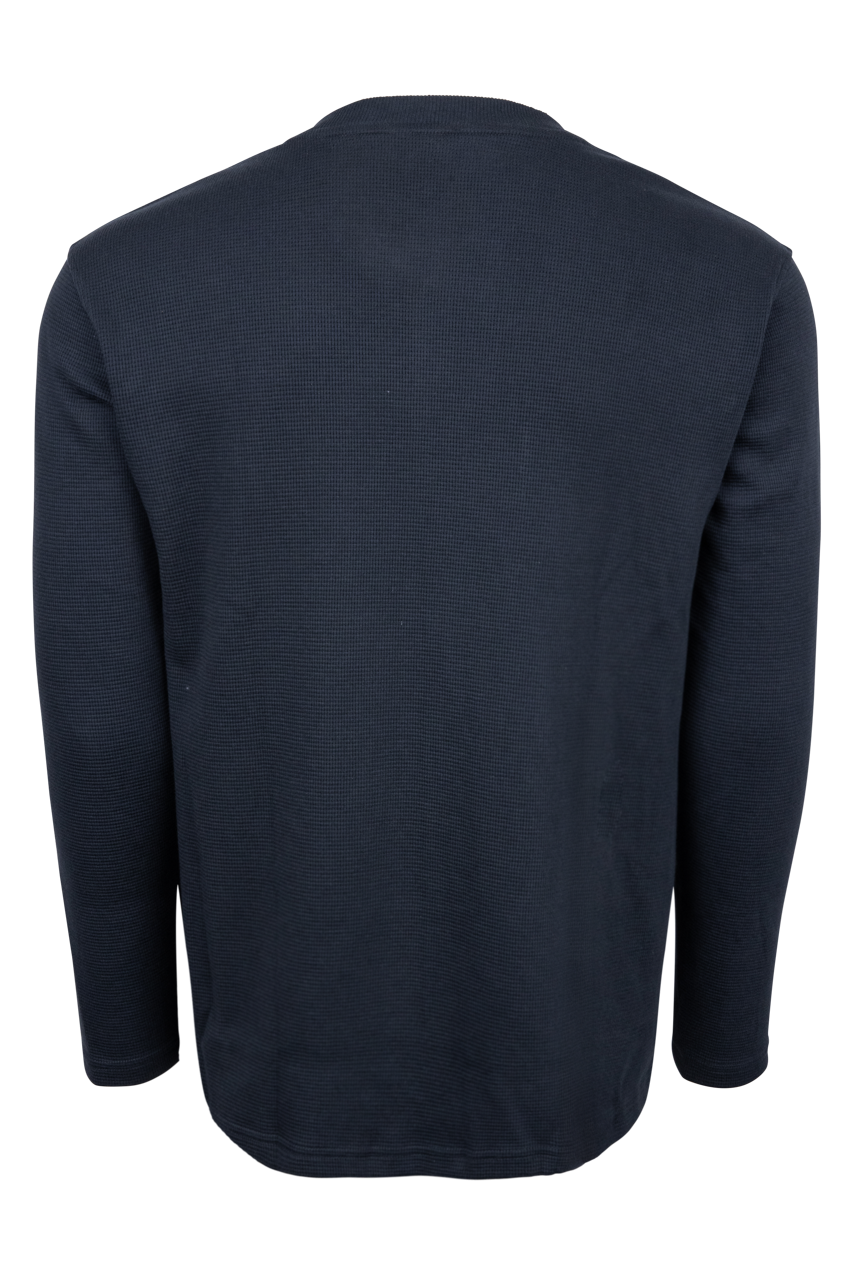 Texas Standard Waffle Henley - Navy