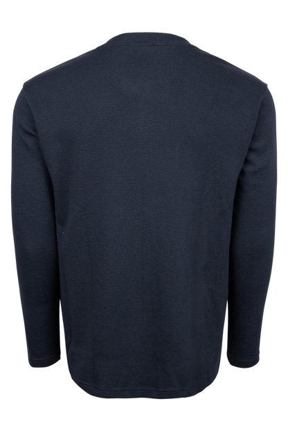 Texas Standard Waffle Henley - Navy