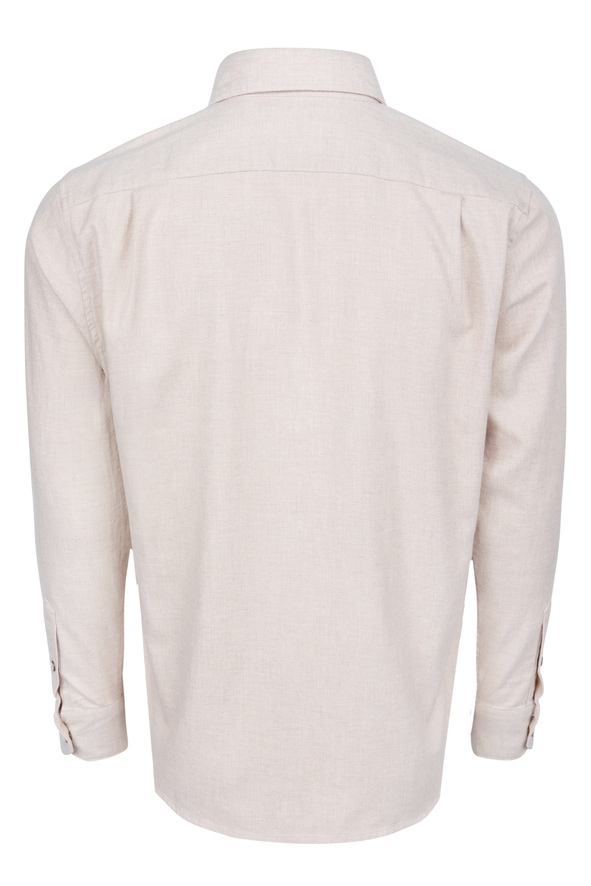 Snaps Rambler Heathered Flannel Shirt - Birch