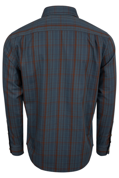 Snaps Windowpane Long Sleeve Shirt