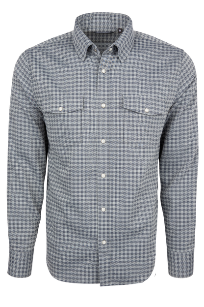Snaps Rambler Vintage Gingham Long Sleeve Shirt - Blue