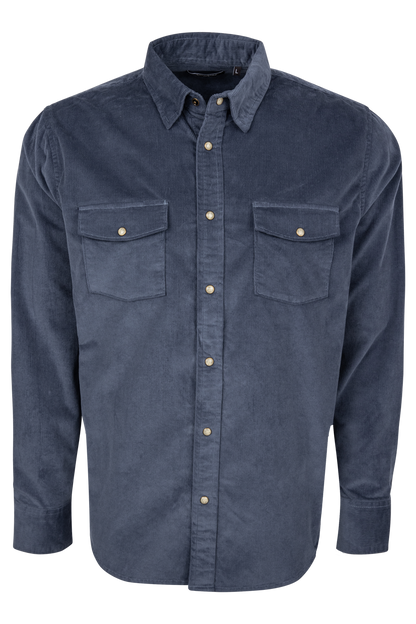 Snaps Rambler Corduroy Long Sleeve Shirt - Indigo