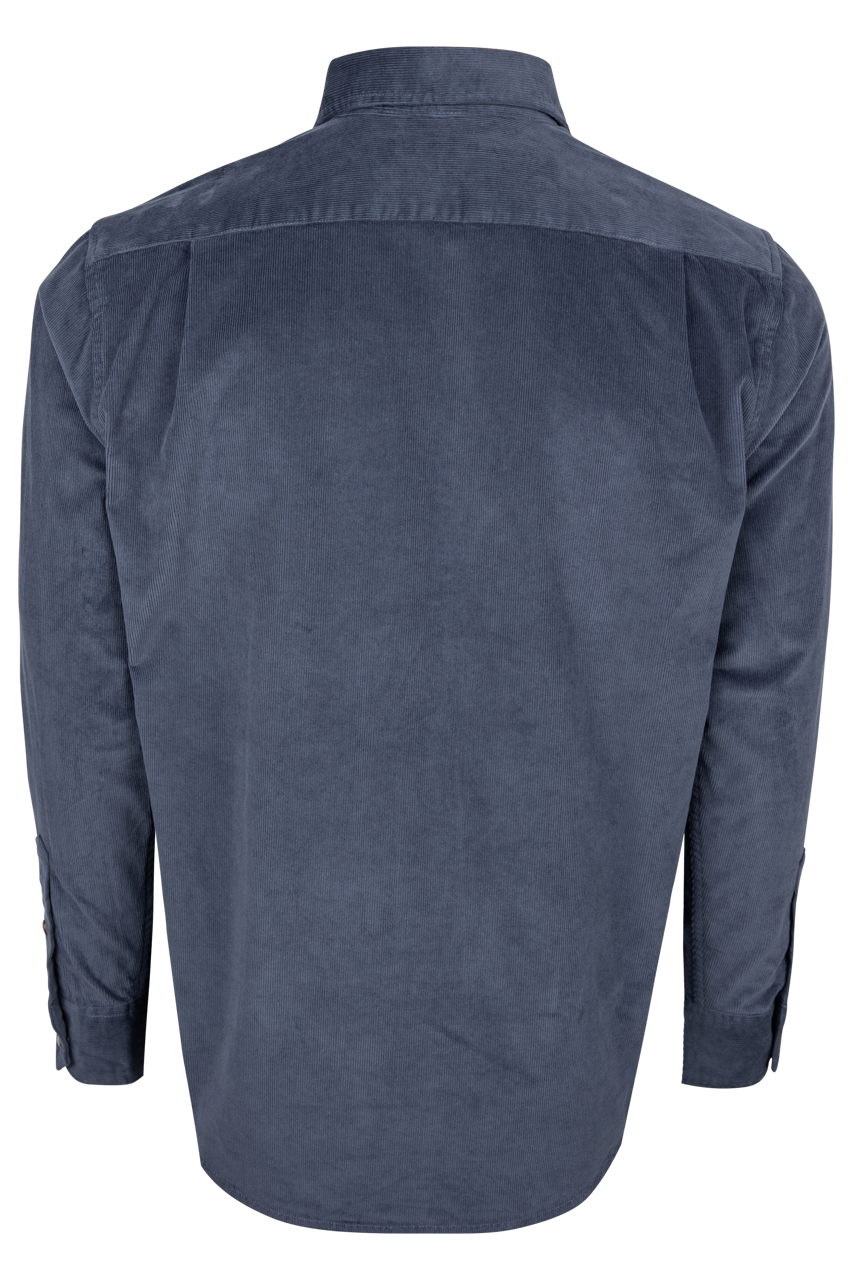 Snaps Rambler Corduroy Long Sleeve Shirt - Indigo