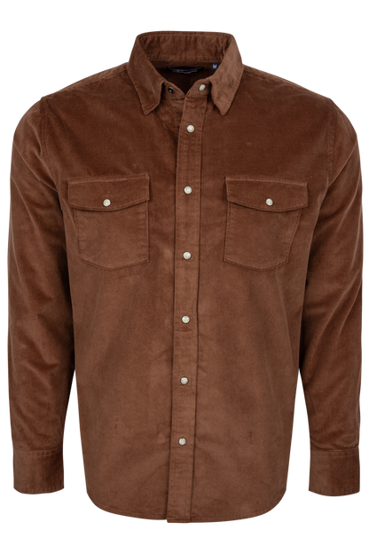 Snaps Rambler Corduroy Long Sleeve Shirt - Toffee