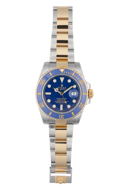 Pinto Ranch Two-Tone Blue Dial Dive Style Watch