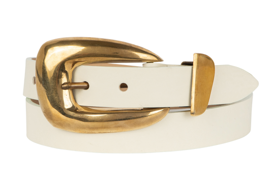 Streets Ahead White & Gold Belt