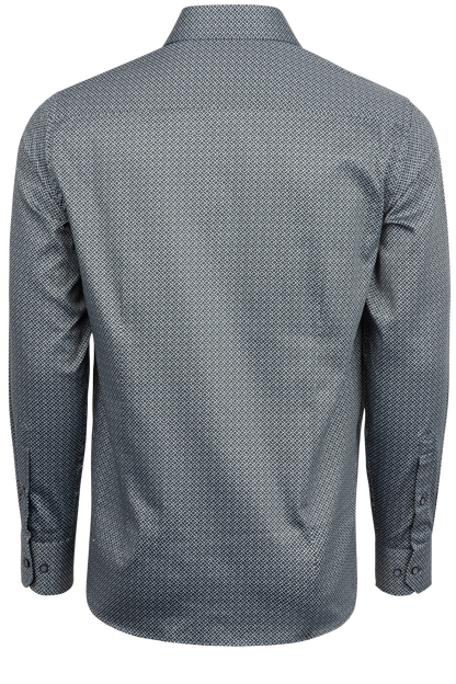 Garnet Button-Front Sport Shirt - Blue Diamond