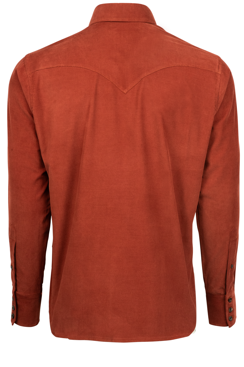 Lyle Lovett for Hamilton Corduroy Button-Front Shirt - Burnt Orange