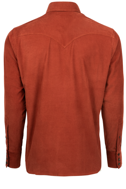 Lyle Lovett for Hamilton Corduroy Button-Front Shirt - Burnt Orange