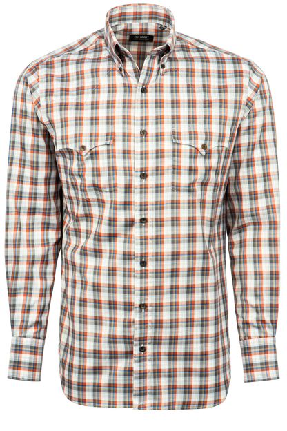 Lyle Lovett for Hamilton Button-Front Shirt - Orange Plaid