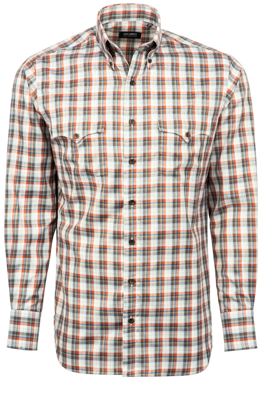 Lyle Lovett for Hamilton Button-Front Shirt - Orange Plaid