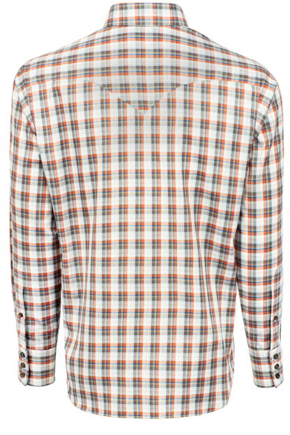 Lyle Lovett for Hamilton Button-Front Shirt - Orange Plaid