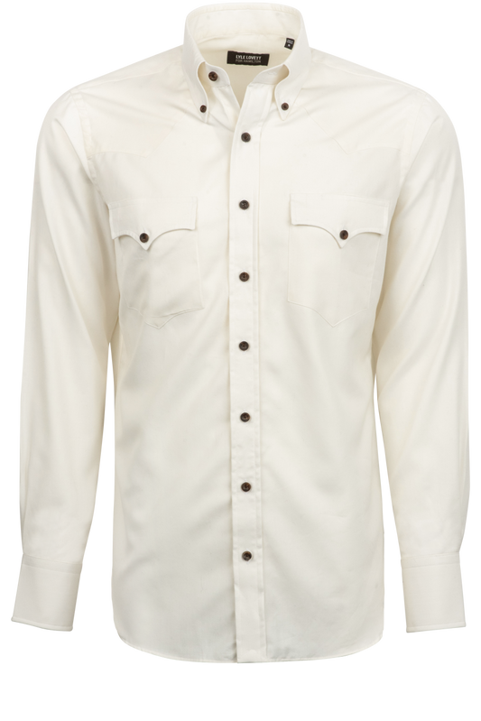 Lyle Lovett for Hamilton Cashmere Button-Front Shirt - Ivory