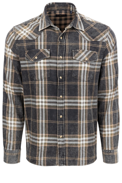 Garnet Snap Front Shirt - Forest Plaid