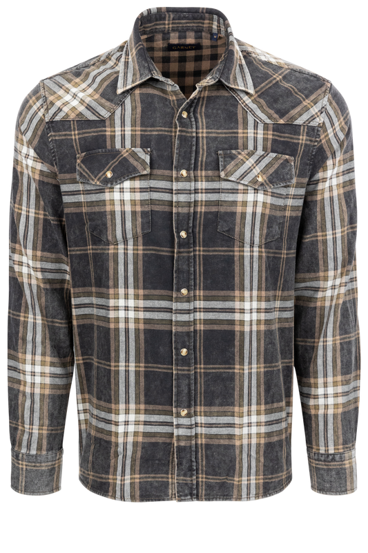 Garnet Snap Front Shirt - Forest Plaid