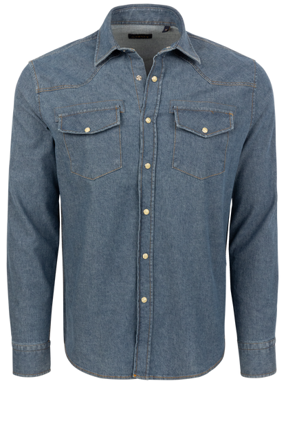 Garnet Snap Front Shirt - Indigo