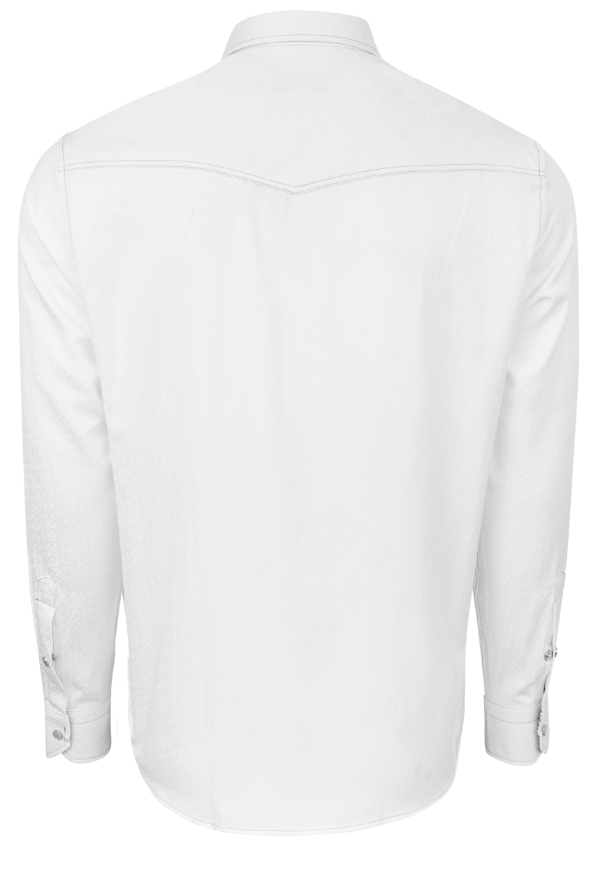 Garnet Snap Front Shirt - Solid White