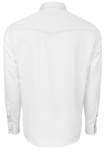 Garnet Snap Front Shirt - Solid White