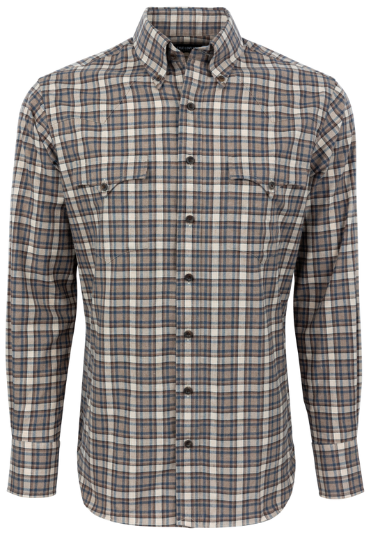 Lyle Lovett for Hamilton Button-Front Shirt - Brown Plaid