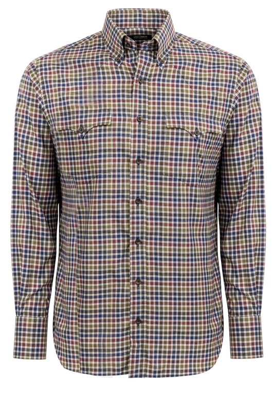 Lyle Lovett for Hamilton Button-Front Shirt - Olive & Plum