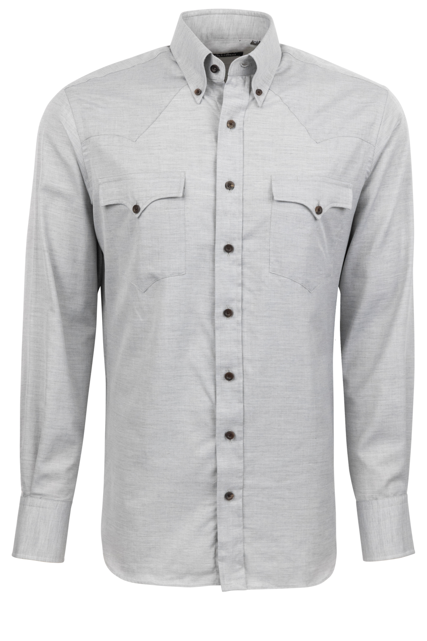 Lyle Lovett for Hamilton Button-Front Shirt - Gray