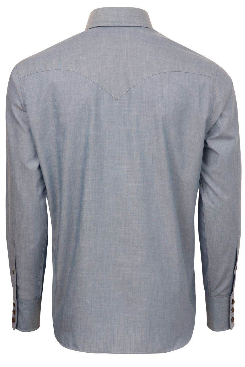 Lyle Lovett for Hamilton Button-Front Shirt - Blue Chambray