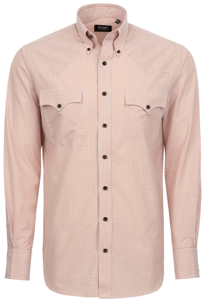 Lyle Lovett for Hamilton Button-Front Shirt - Orange Check