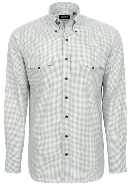 Lyle Lovett for Hamilton Button-Front Shirt - Green Check