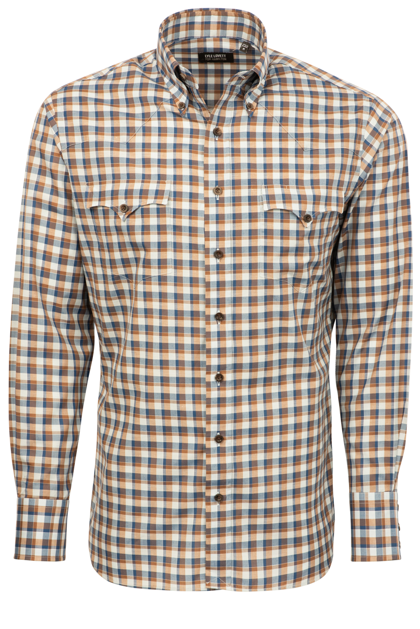 Lyle Lovett for Hamilton Brown Plaid Button-Front Western Shirt | Pinto ...