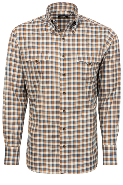 Lyle Lovett for Hamilton Button-Front Shirt - Brown Plaid