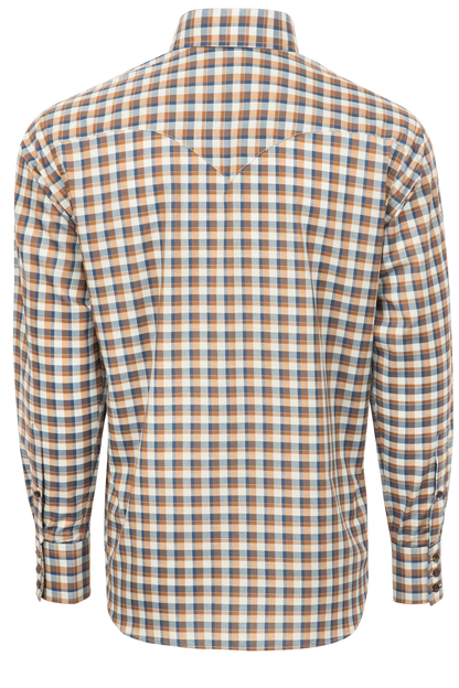 Lyle Lovett for Hamilton Button-Front Shirt - Brown Plaid