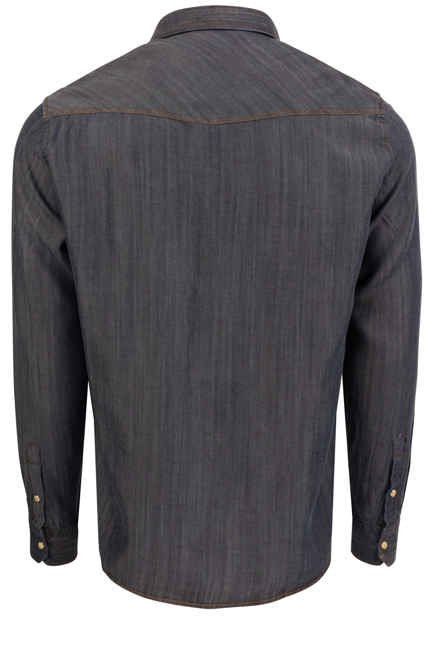 Garnet Snap Front Shirt - Dark Indigo