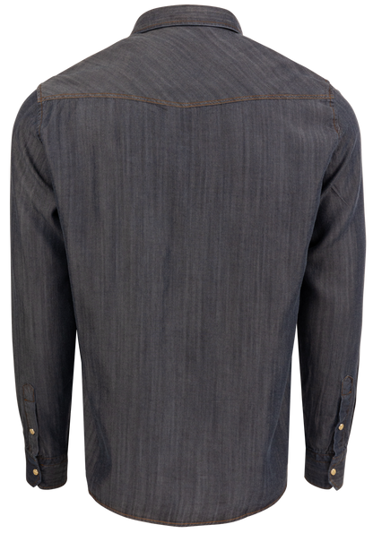 Garnet Snap Front Shirt - Dark Indigo