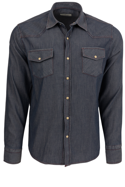 Garnet Snap Front Shirt - Rich Indigo