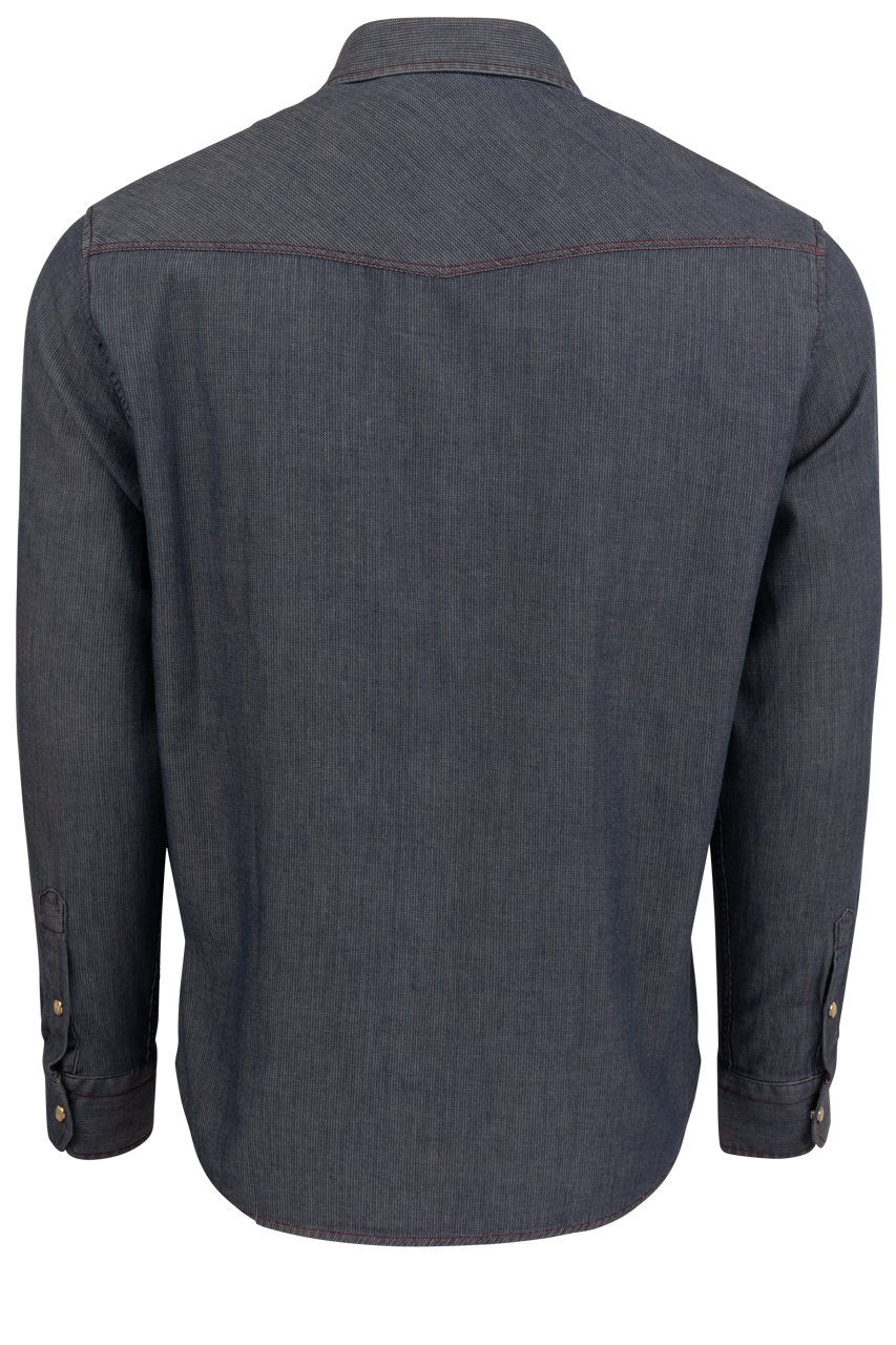 Garnet Snap Front Shirt - Rich Indigo